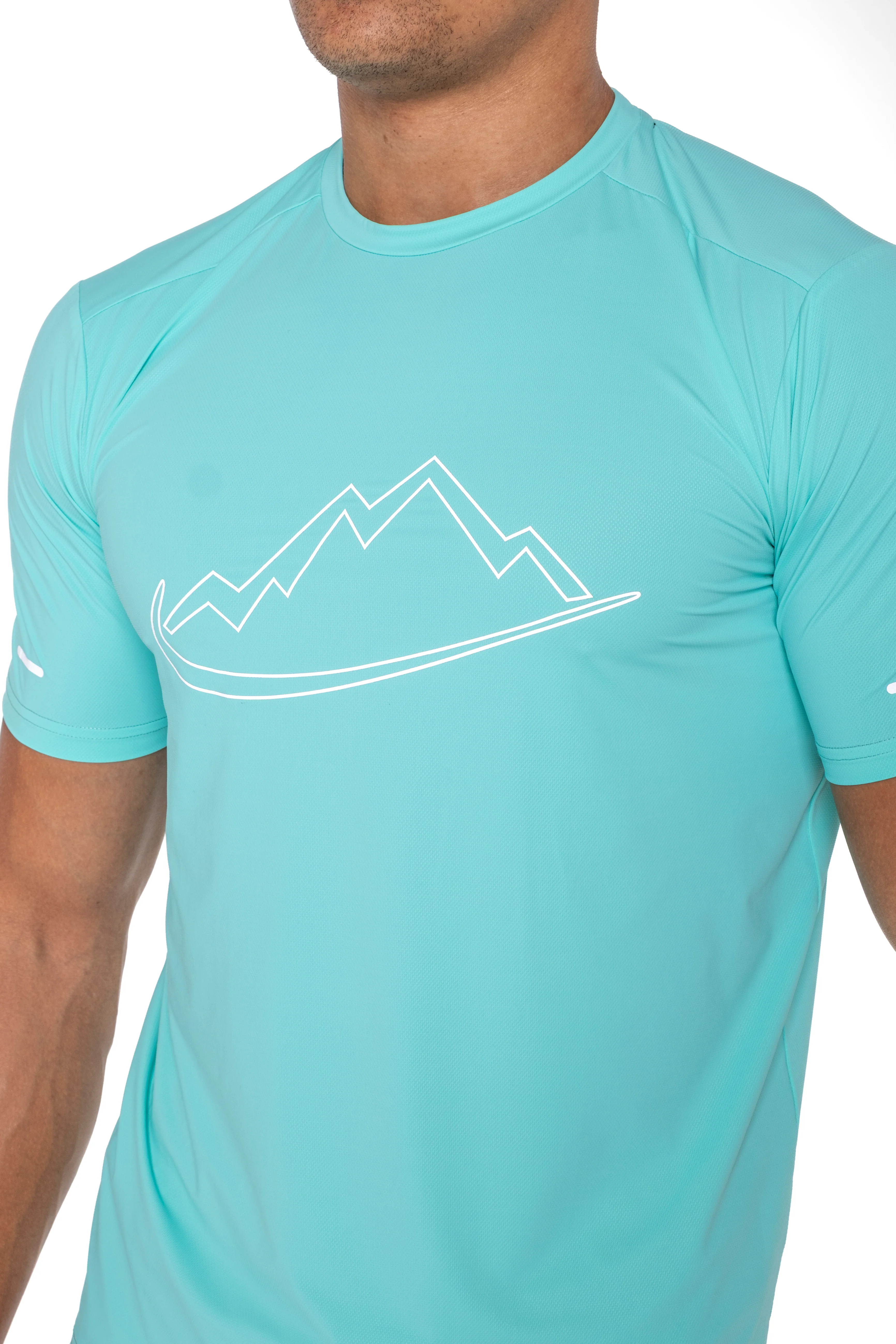 Junior Aqua Reflective Logo T-Shirt - Image 3