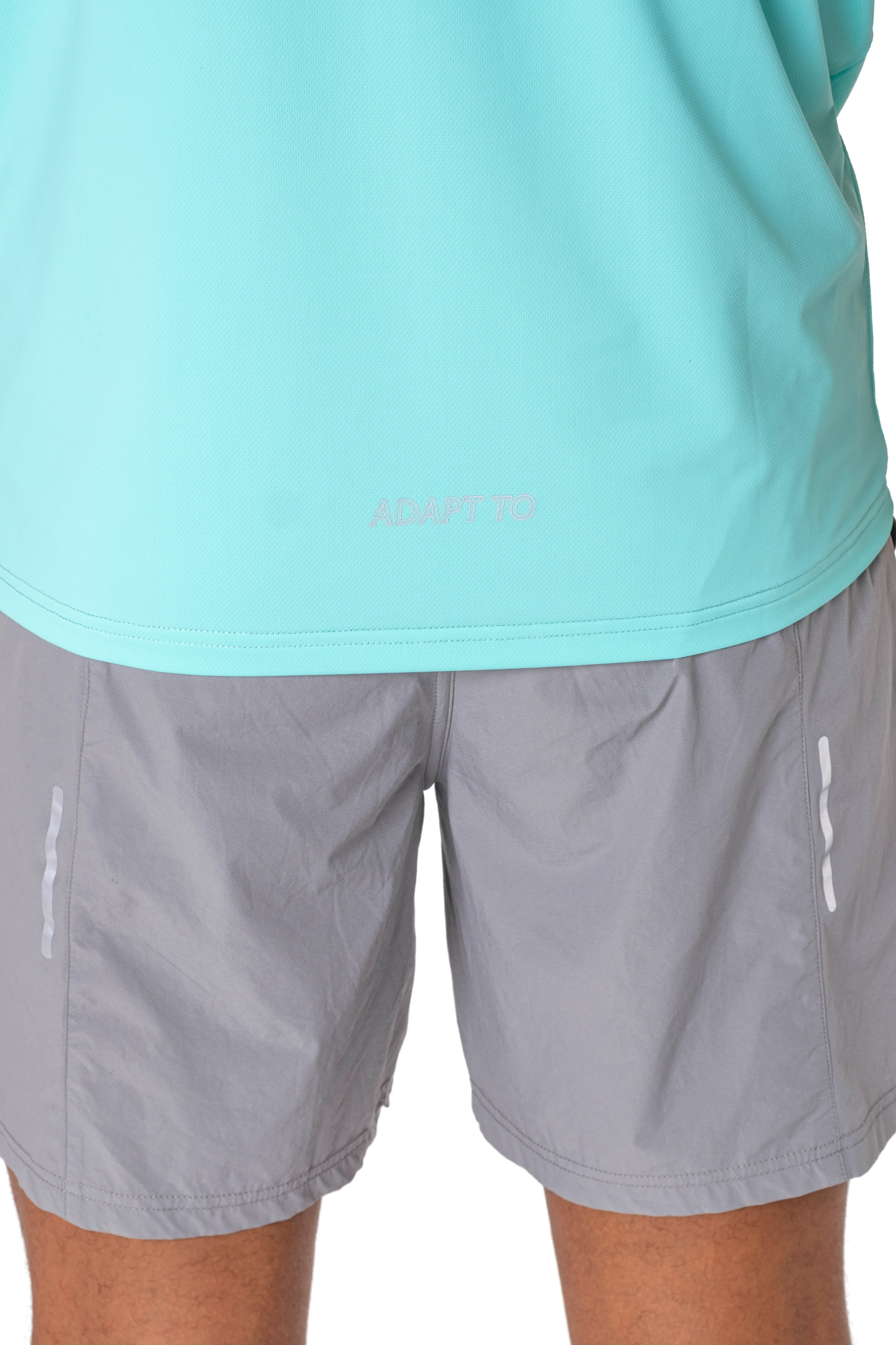 Junior Aqua Reflective Logo T-Shirt - Image 4