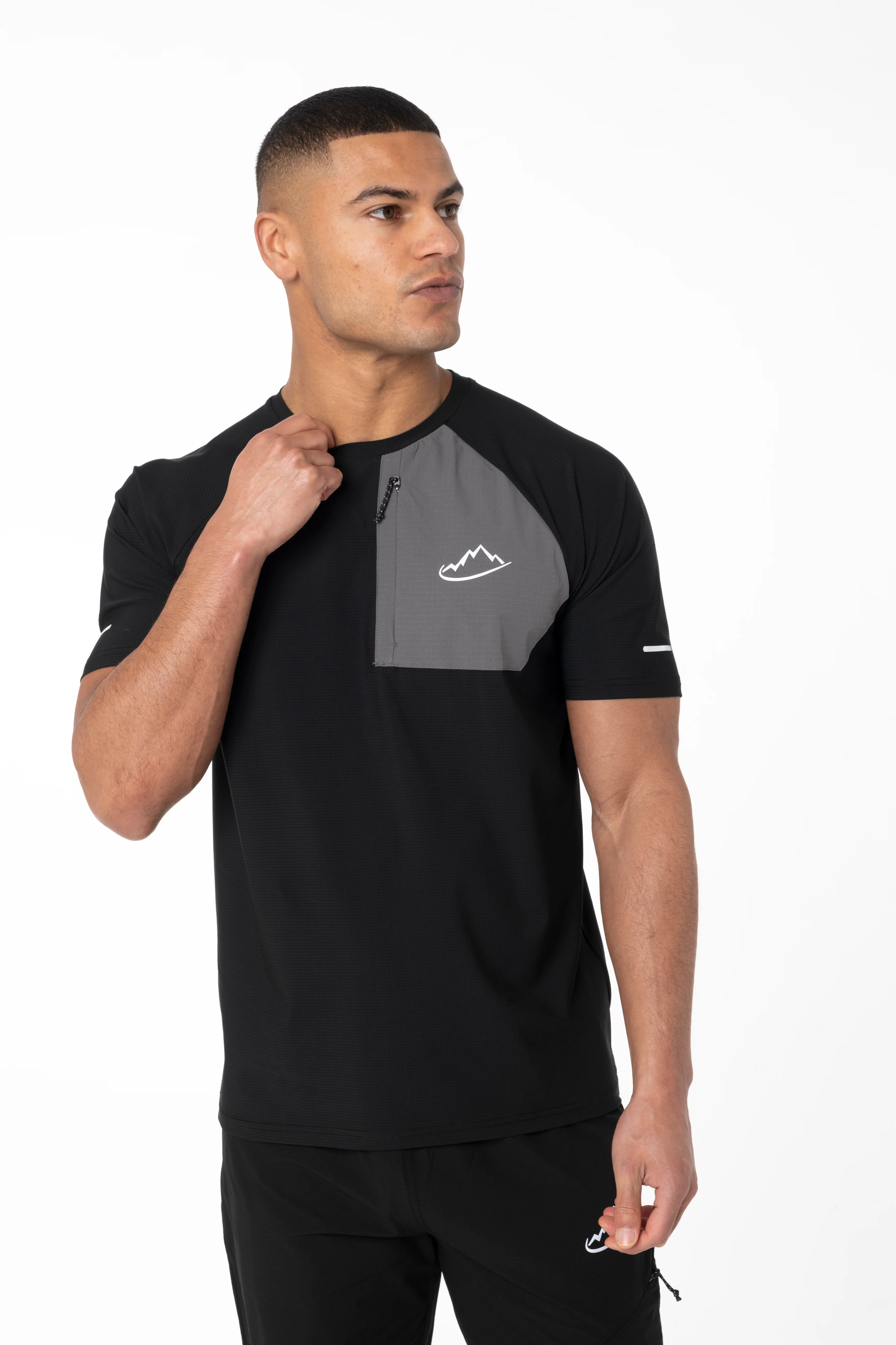 Black / Grey Verto T-Shirt - Image 2