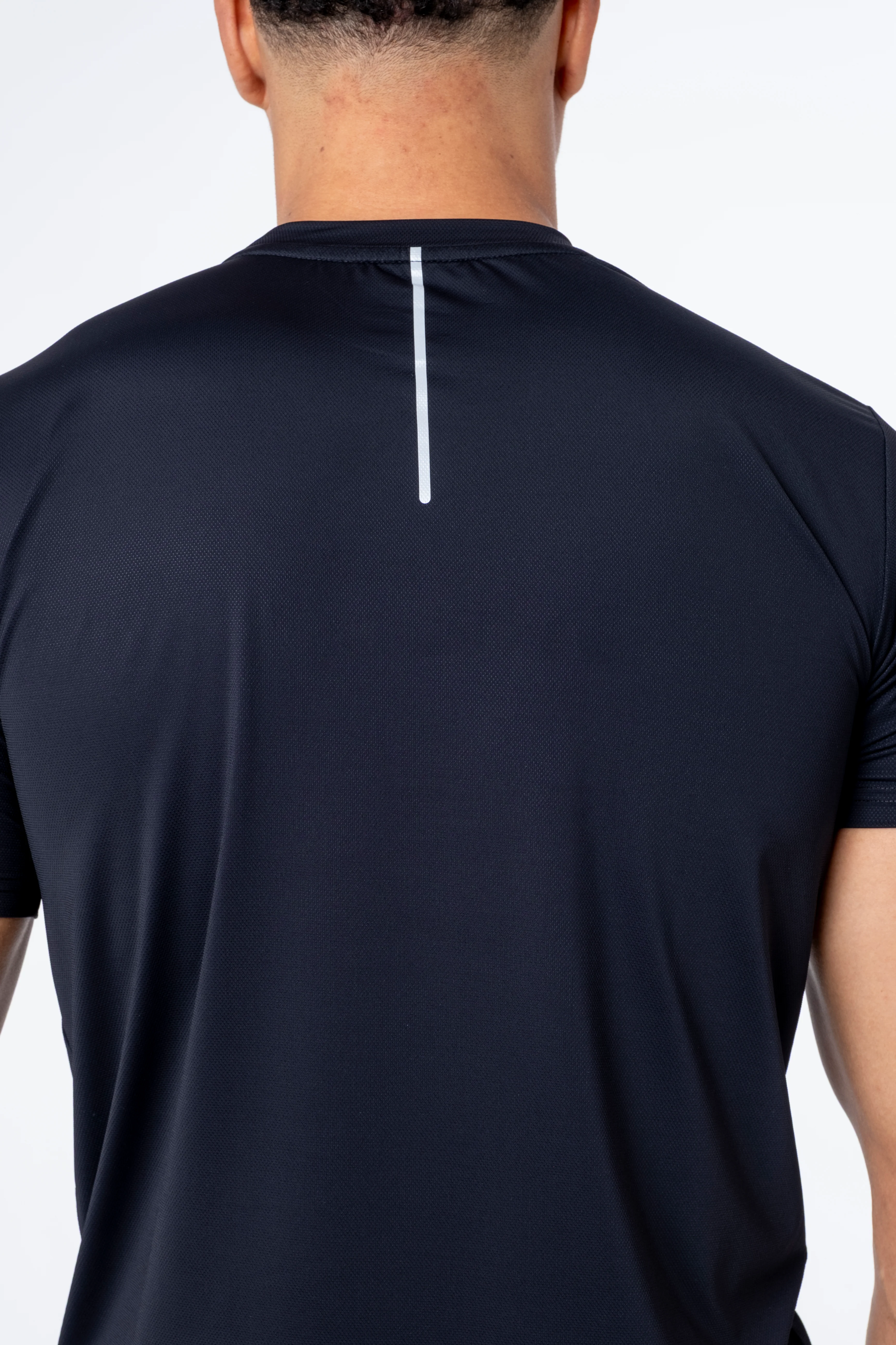 Junior Black Reflective Logo T-Shirt - Image 4