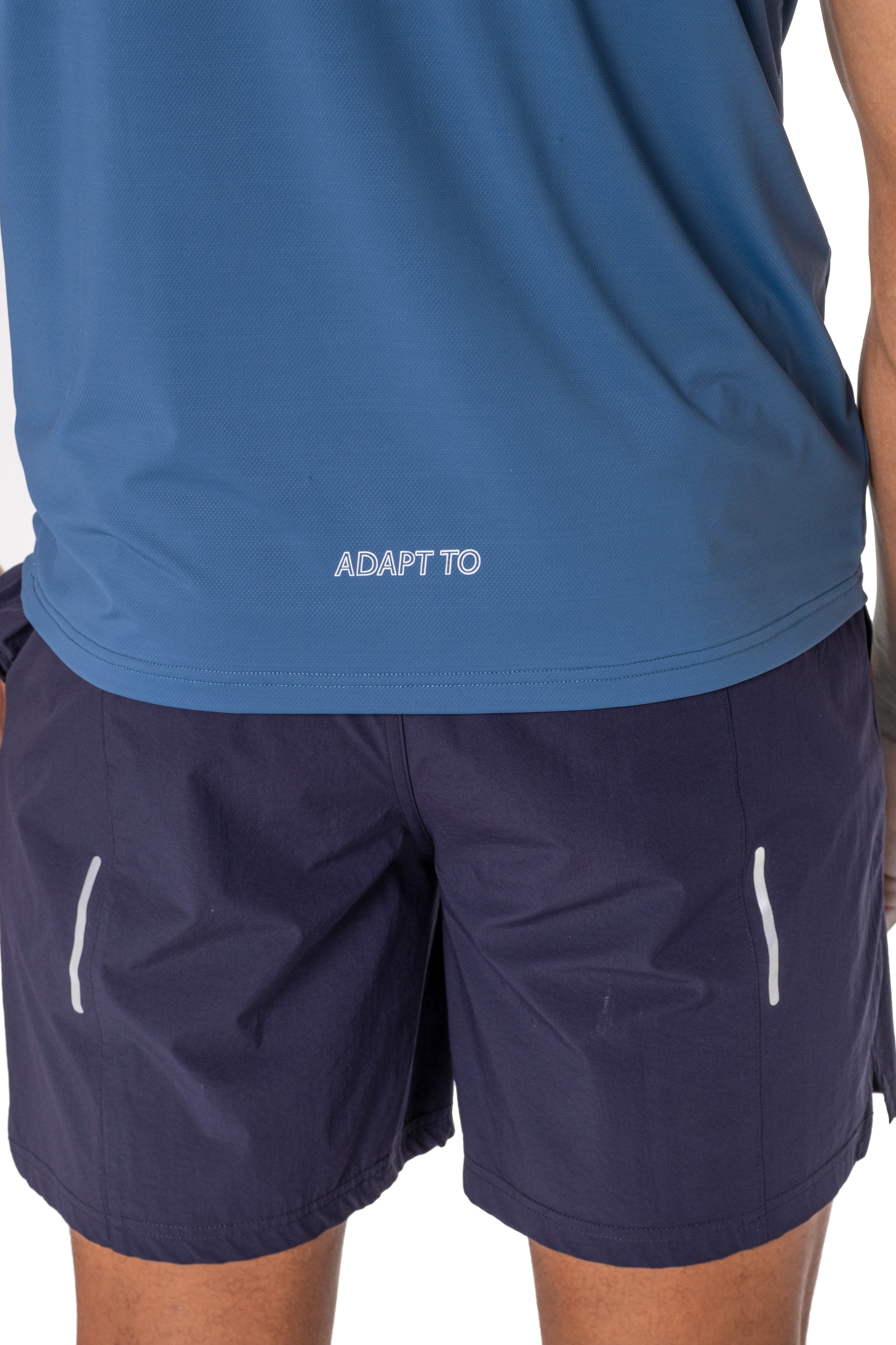 Junior Mid Blue Reflective Logo T-Shirt - Image 6