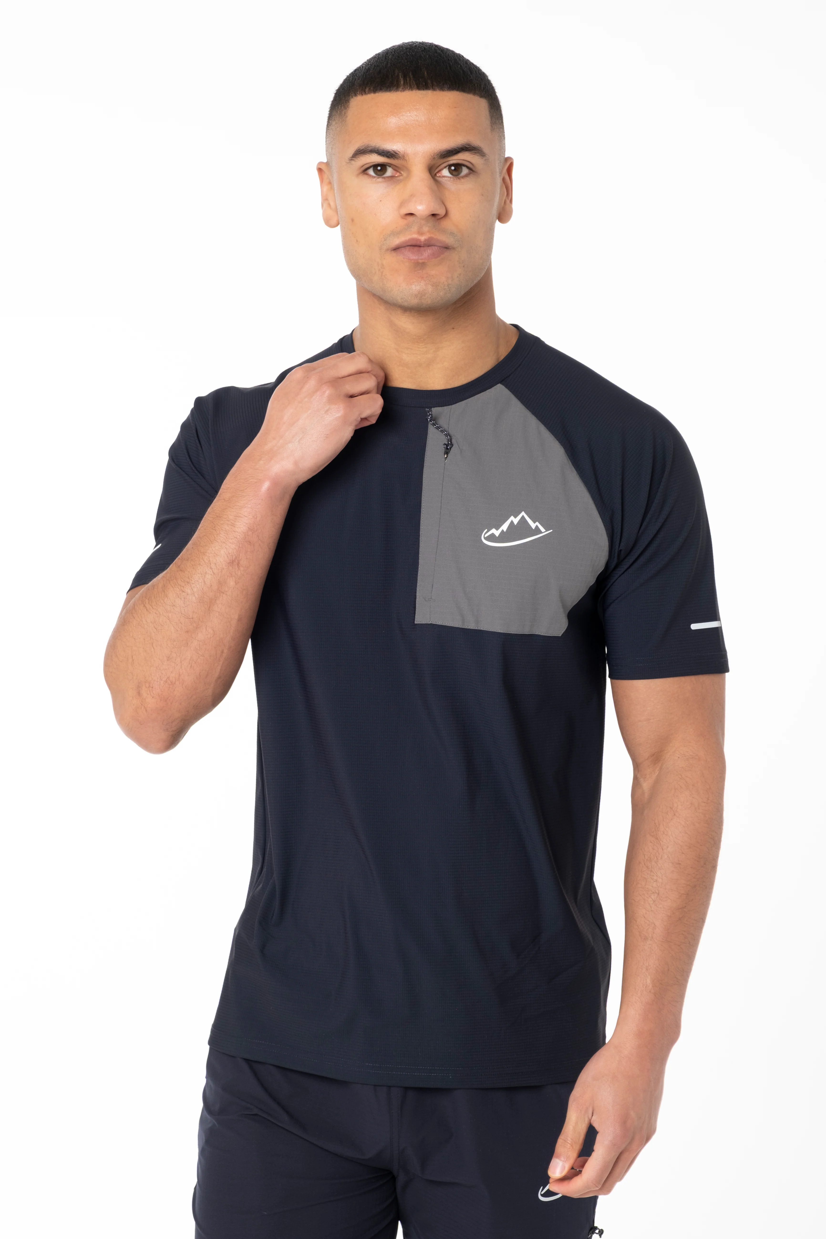 Junior Navy / Grey Verto T-Shirt - Image 2