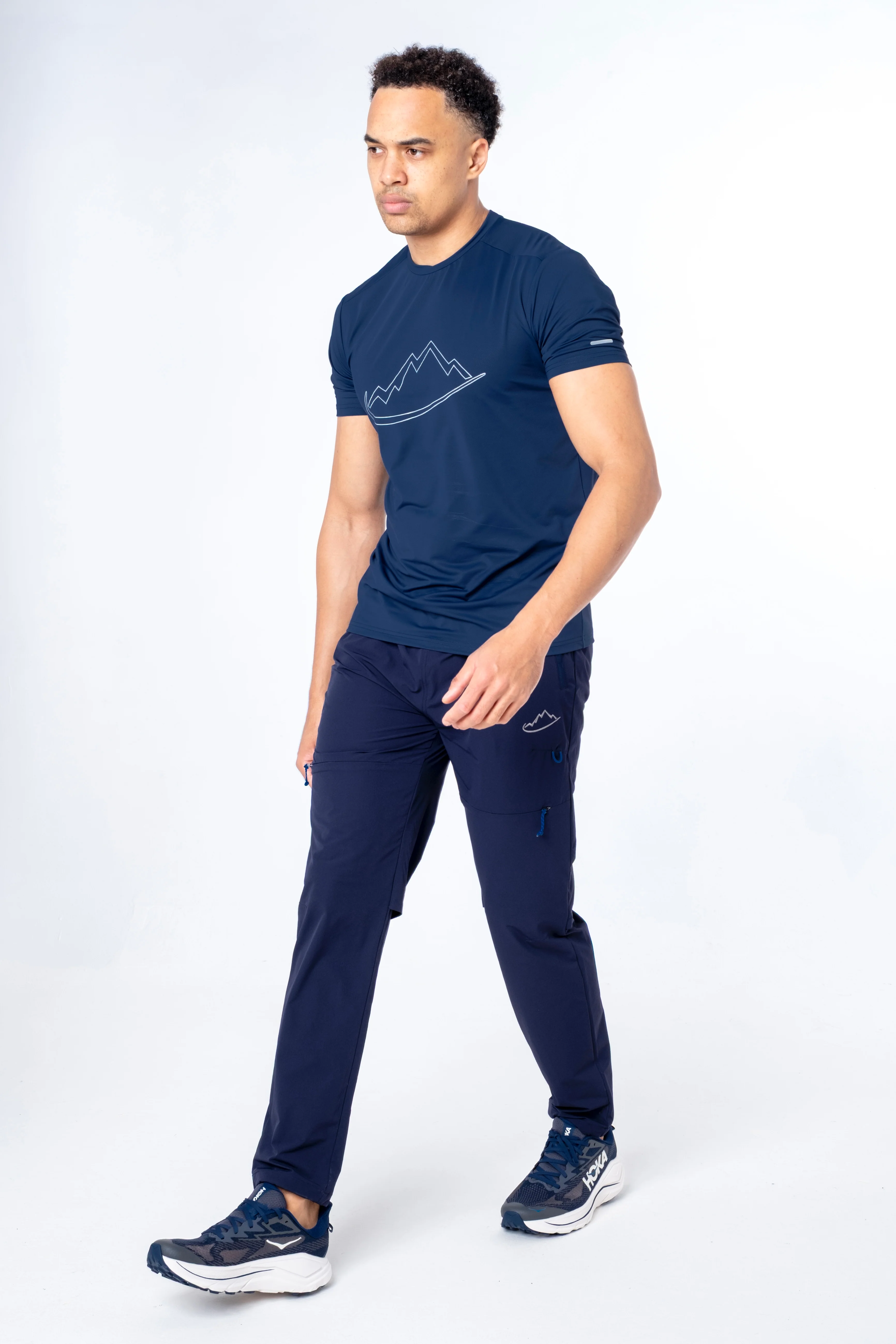 Junior Navy Reflective Logo T-Shirt - Image 4
