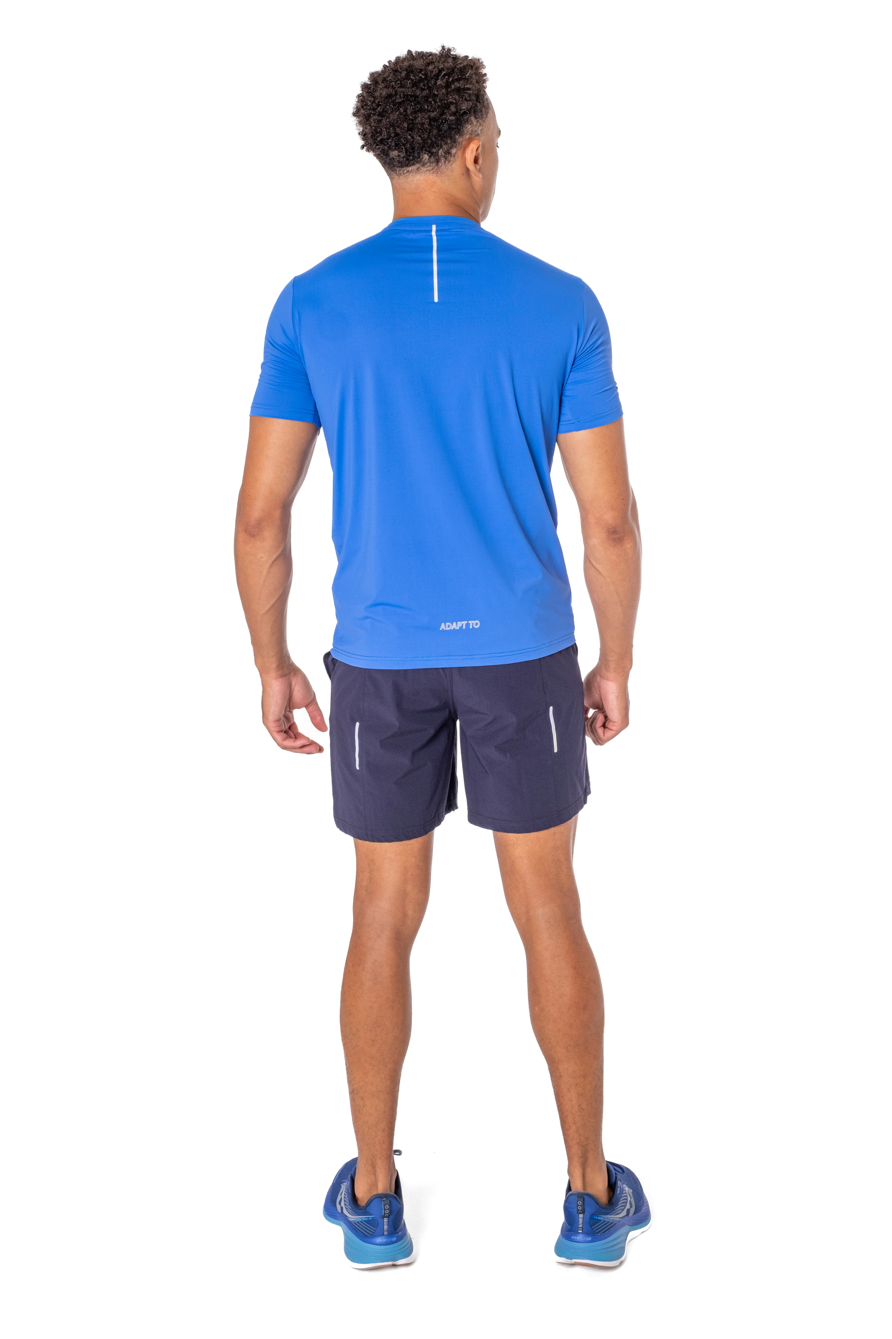 Junior Royal Blue Reflective Logo T-Shirt - Image 3