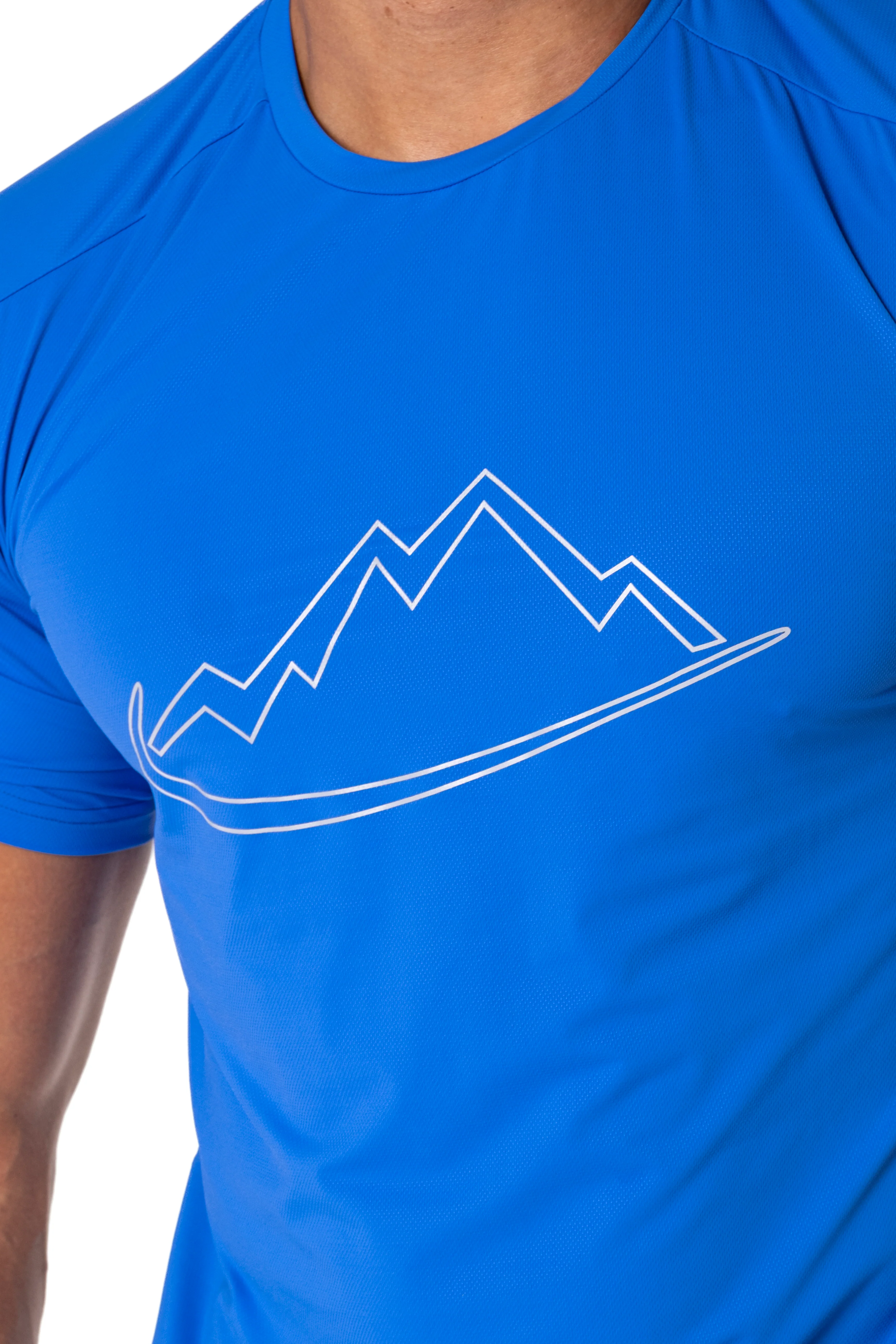 Junior Royal Blue Reflective Logo T-Shirt - Image 4