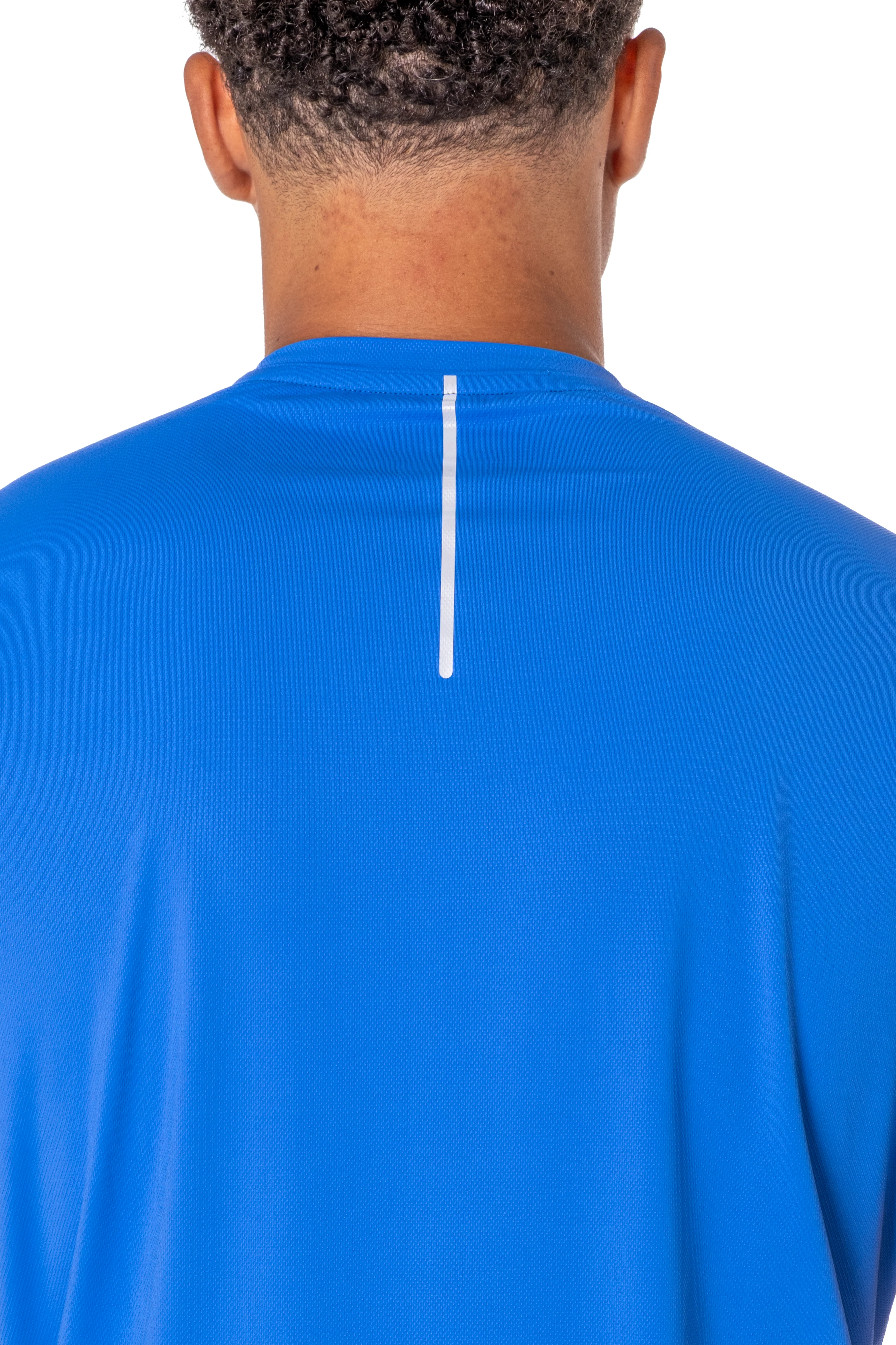 Junior Royal Blue Reflective Logo T-Shirt - Image 5