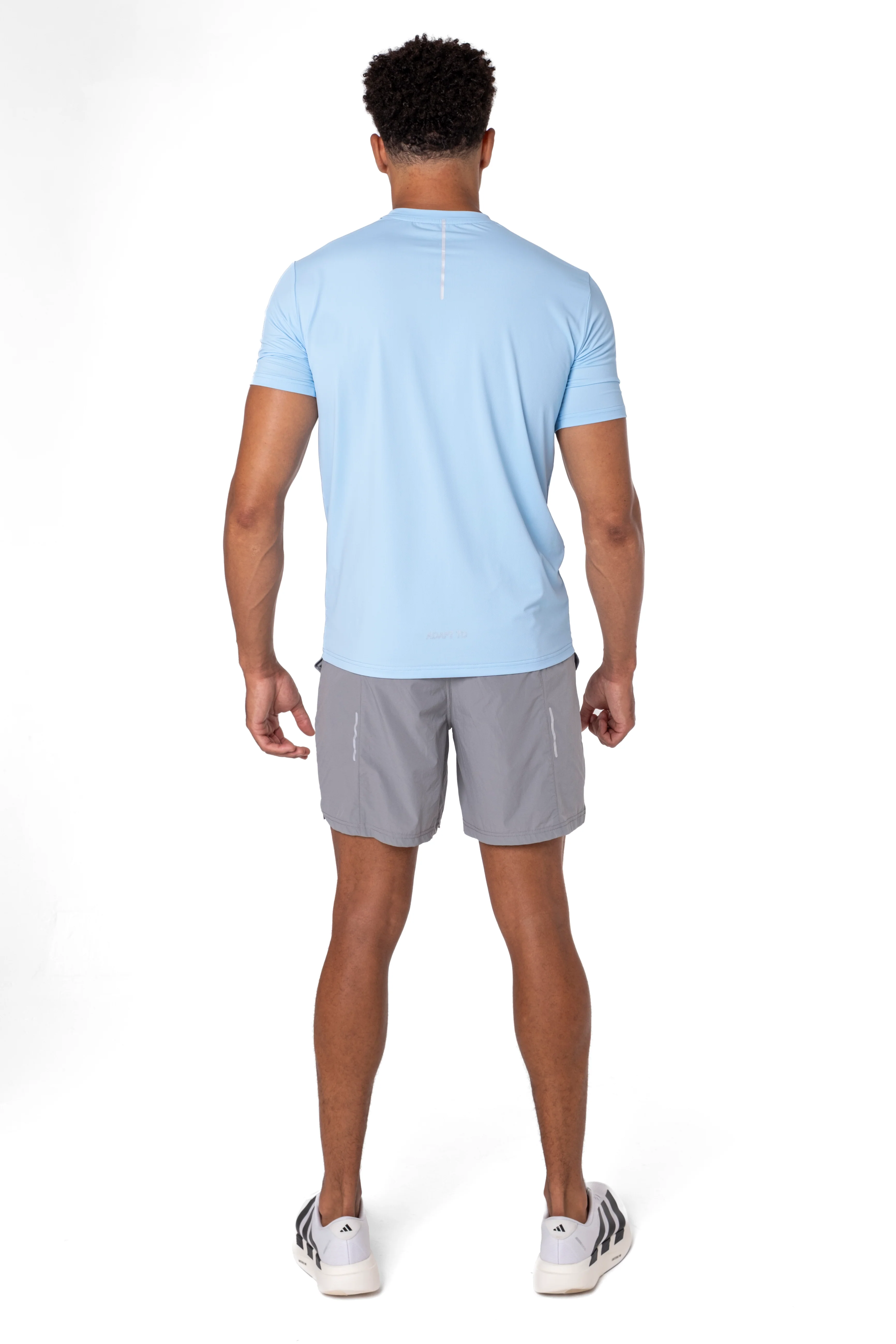 Junior Sky Blue Reflective Logo T-Shirt - Image 3