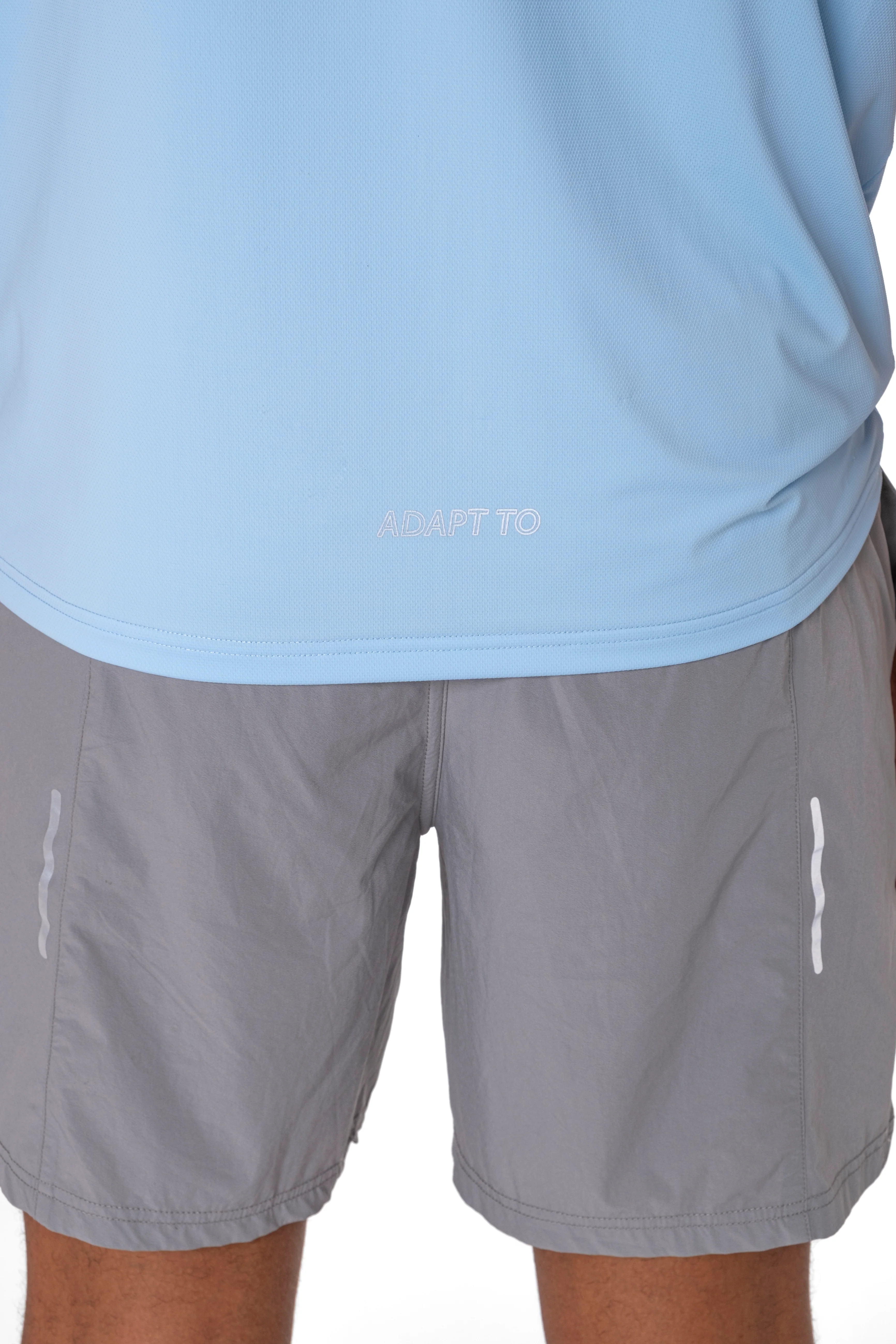 Junior Sky Blue Reflective Logo T-Shirt - Image 6