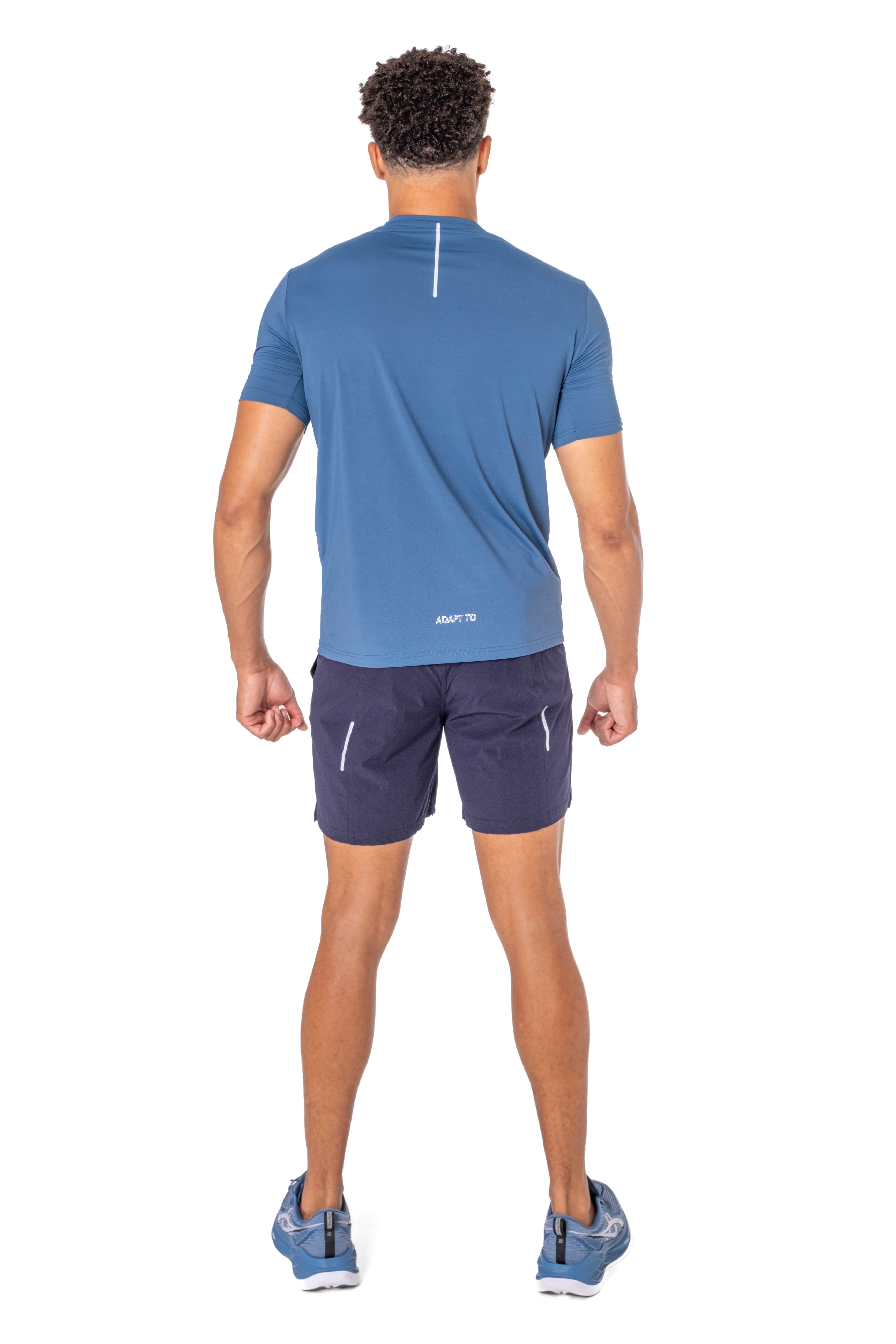 Mid Blue Reflective Logo T-Shirt - Image 3