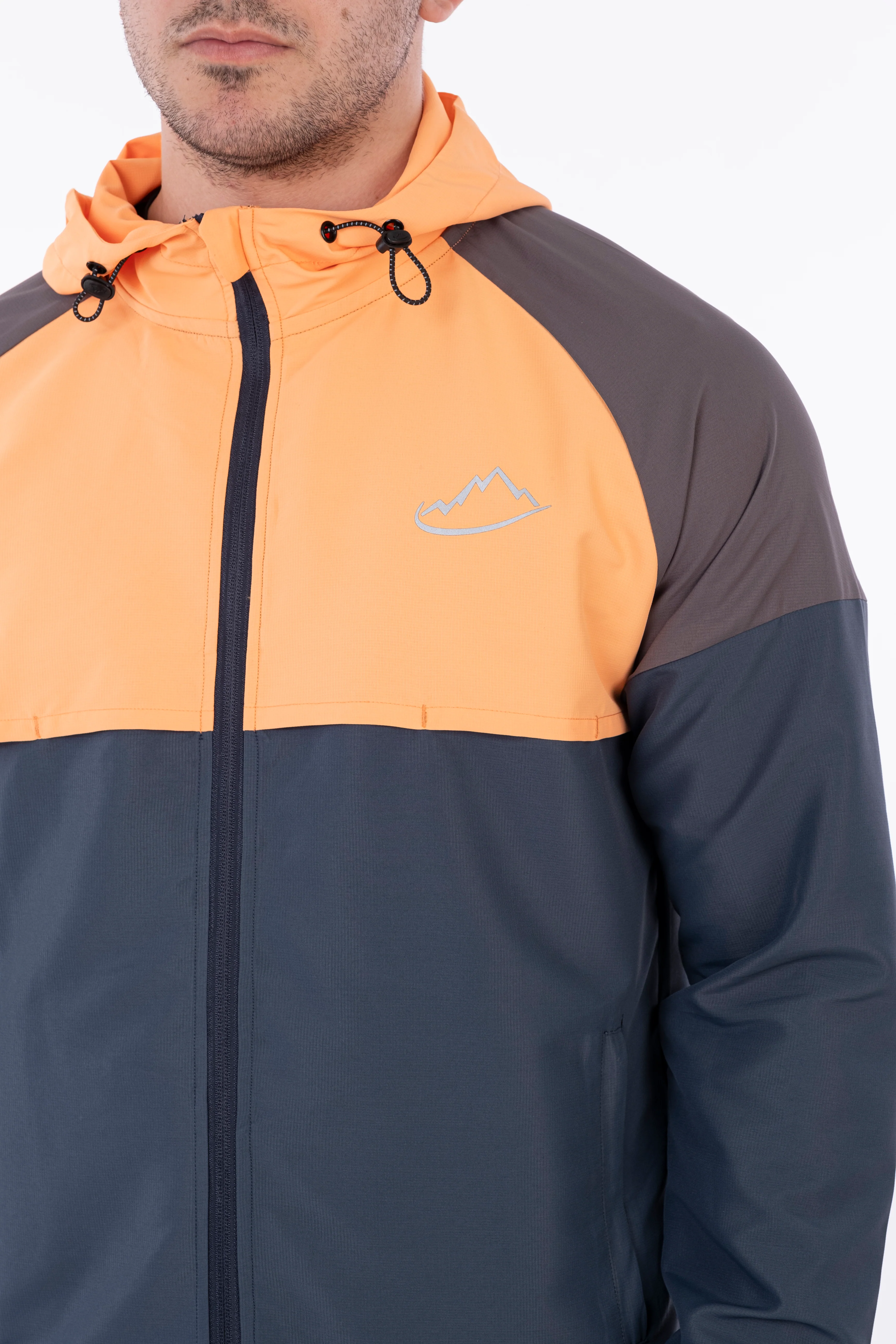 Orange / Grey / Blue Annek Windbreaker - Image 6
